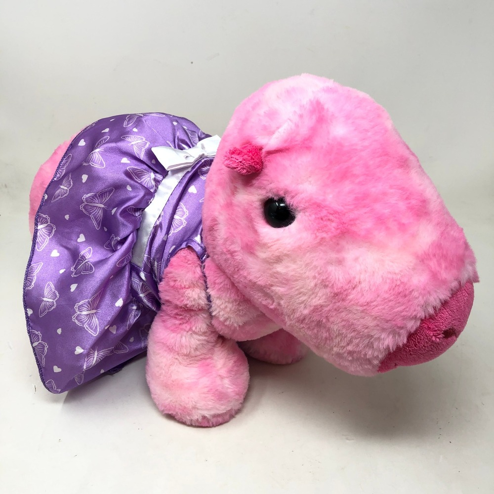 Build A Bear Pink Tie Dye Capybara Plush Full Size Purple Butterfly Dress BABW
